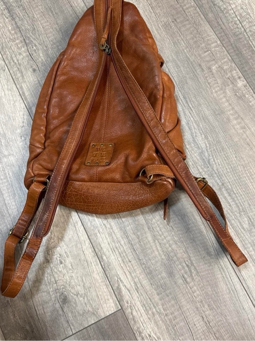We The Free Brown Leather Backpack Sling Bag - Picture 4 of 8